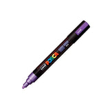 Pack De 6 Unidades Posca Marcador Pc-5m No Permanente Punta Forma De Bala 1,8 - 2,5 Mm Violeta