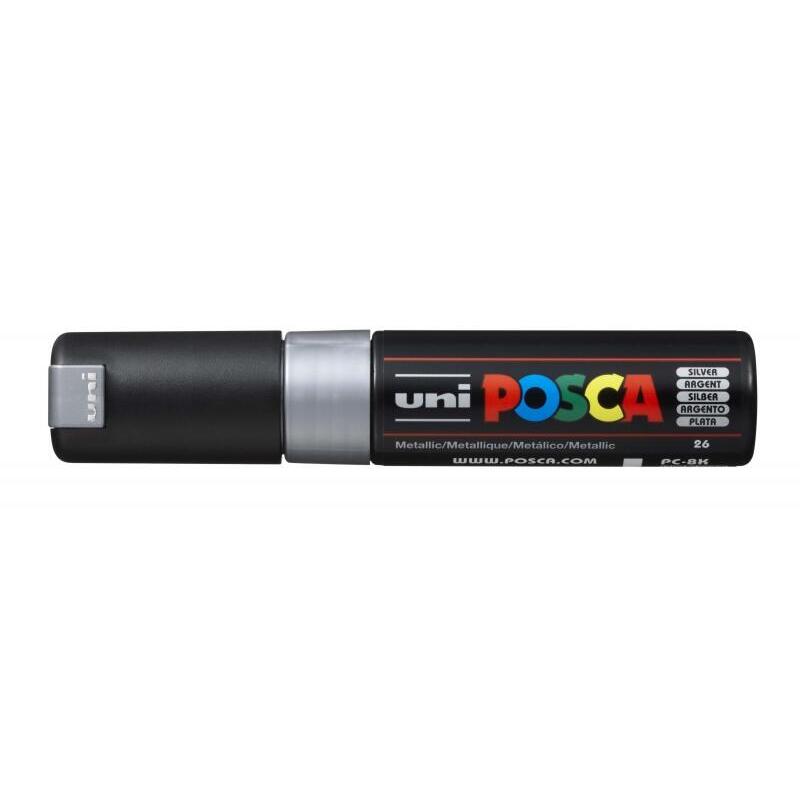 Pack De 6 Unidades Posca Pc-8k Marcador De Pintura - Punta Biselada Acrilica 8mm - Tinta Base Al Agua - No Permanente -