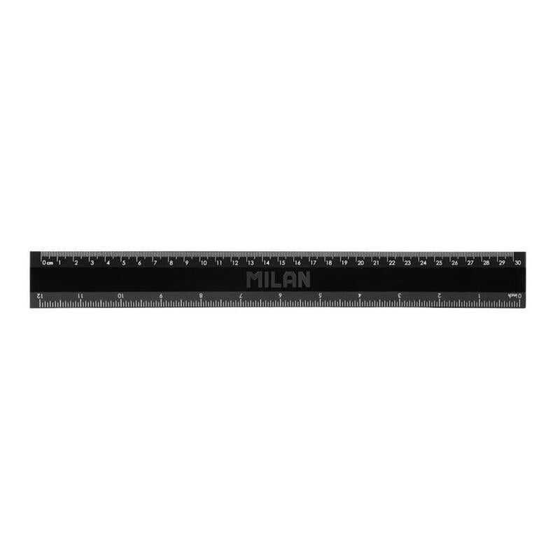 Pack De 6 Unidades - Regla Serie Shadow Negra 30 Cm