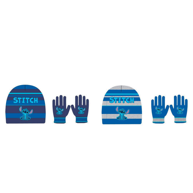 Pack De 6 Unidades - Set Gorro Y Guantes Stitch Disney Infantil Surtido