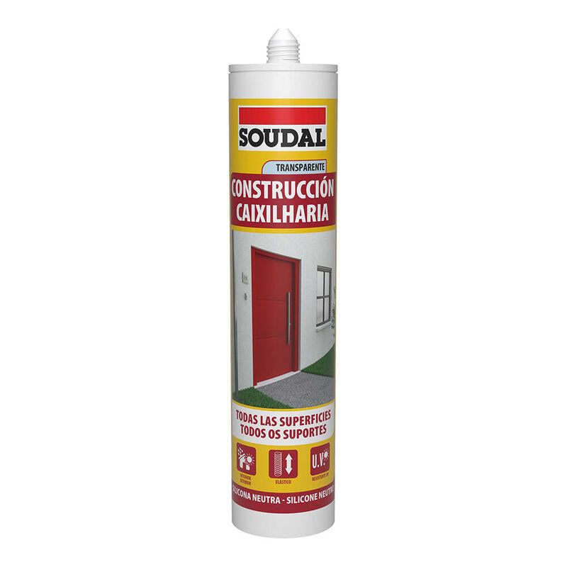 Pack De 6 Unidades - Silicona Construccion Neutra Translucida 290ml 115785 Soudal