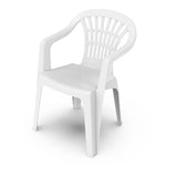 Pack De 6 Unidades - Silla Apilable. Respaldo Bajo Color: Blanco 56x54x80cm, Modelo: Lyra Progarden