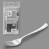 Pack De 6 Unidades - Tenedor Reutilizable Color Plata 18,5 Cm, 10 Uds