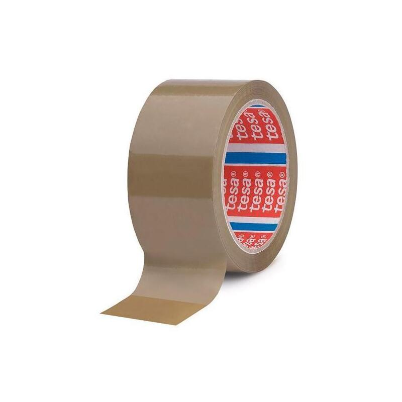 Pack De 6 Unidades Tesa Precinto Pp Caucho Natural 66mx50mm Marrón