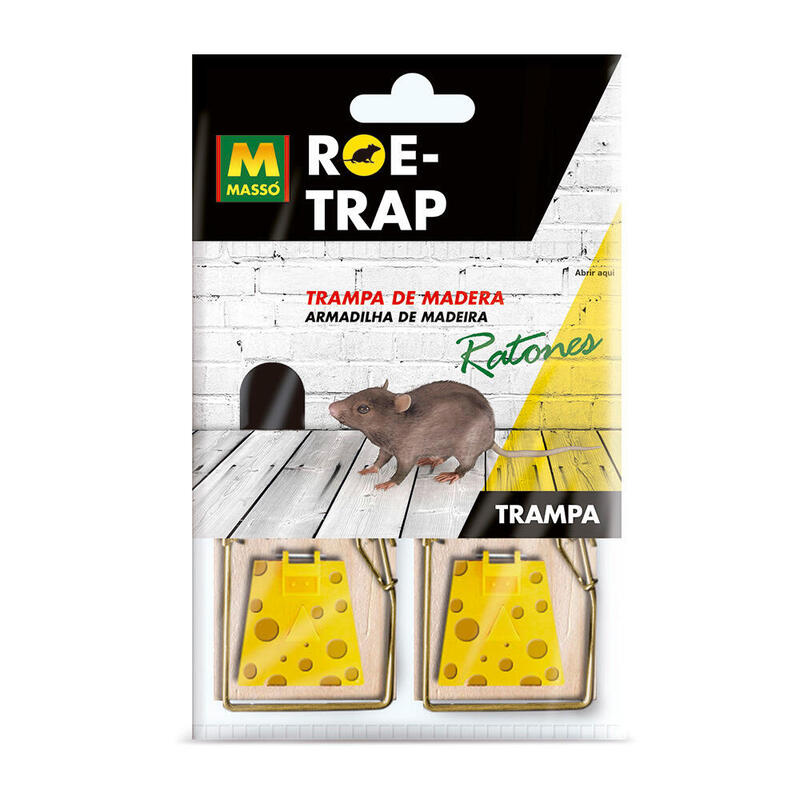 Pack De 6 Unidades - Trampa Para Cebo Roe-Trap Madera Para Ratones 231570 Massó