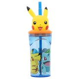 Pack De 6 Unidades - Vaso Figura 3d Pokemon 360ml