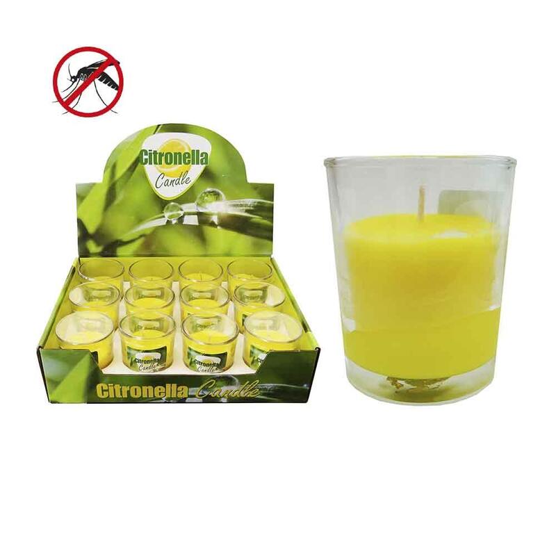 Pack De 6 Unidades - Vela Citronela 50g Con Recipiente De Cristal Ø6x5cm Euro/Uni.