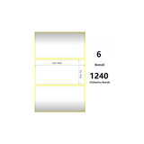 Pack De 6 Unidades White 102x51mm 1240 Et/Rotolo Z-2000d 4x2x 1 Core Circonferenza 106mm