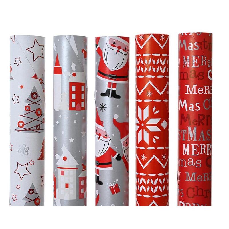 Pack De 60 Unidades - Papel De Regalo Con Motivos Navideños, Modelos Variados