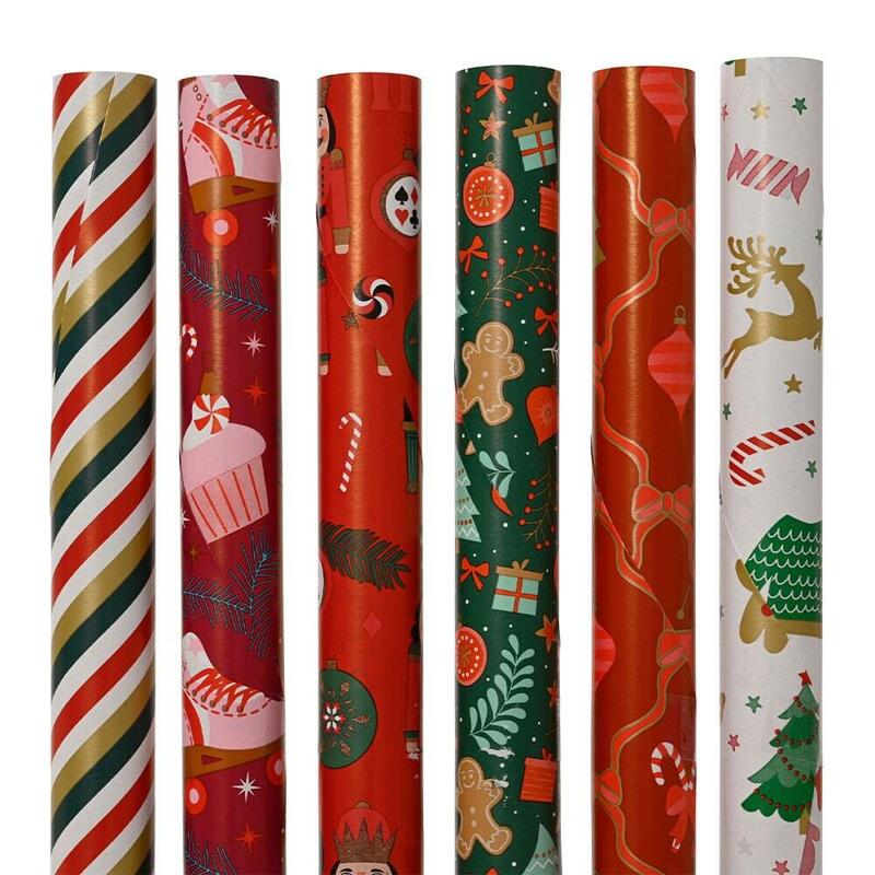 Pack De 60 Unidades - Papel Regalo Navideño, 200 X 70 Cm, Modelos Variados