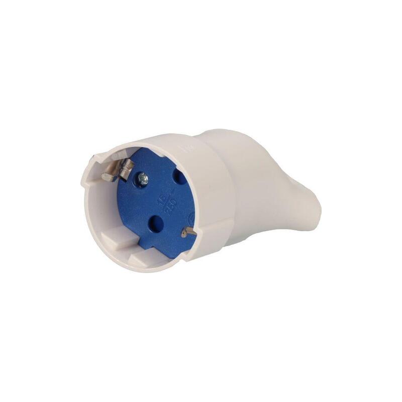 Pack De 7 Unidades - Base Tipo F 4,8 Mm 16 A 250 V T/Tl Con Anilla Para Fácil Extracción, Blanca