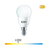 Pack De 7 Unidades - Bombilla Esferica Led E14 7w 806lm 4000k Luz Dia Ø4,8x9,5cm Edm