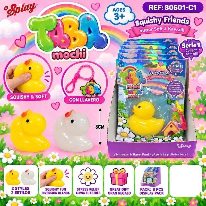 Pack De 8 Unidades - Juguete Antiestres Squishy Pato 8cm Surtido