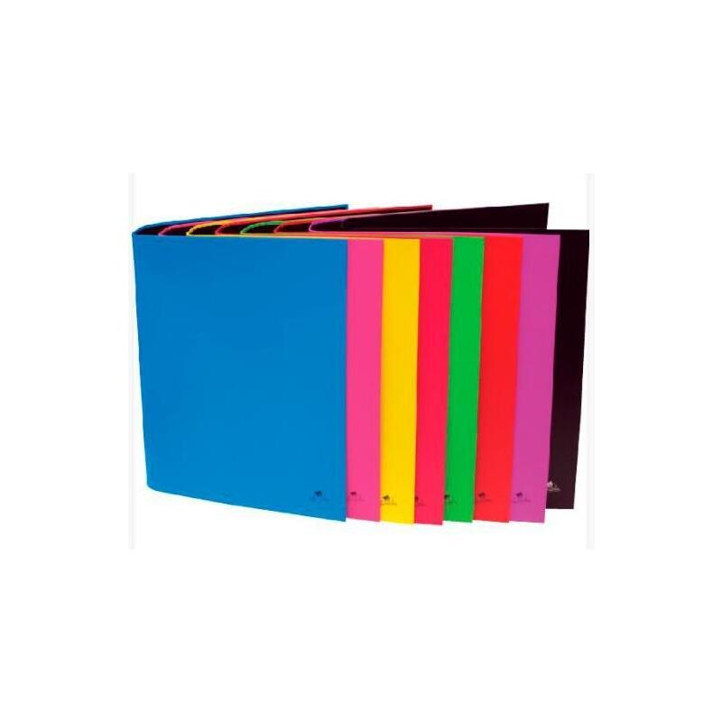 Pack De 8 Unidades Mariola Carpeta Anillas 4x40 Cartón Forrado Plastificado Mate Folio Colores Surtidos