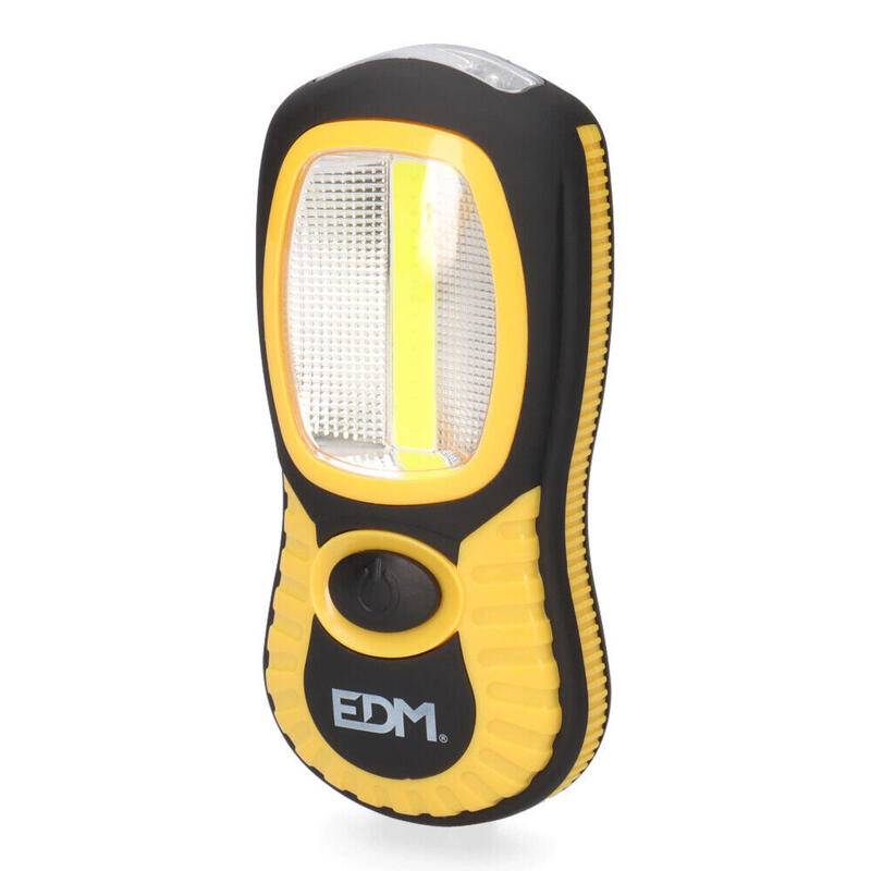 Pack De 9 Unidades - Linterna De Led Cob Xl. Doble Funcion 1led Xlx3w Y 3 Ledx1w Con Gancho E Iman 3xaaa (Pilas Incluidas) Edm