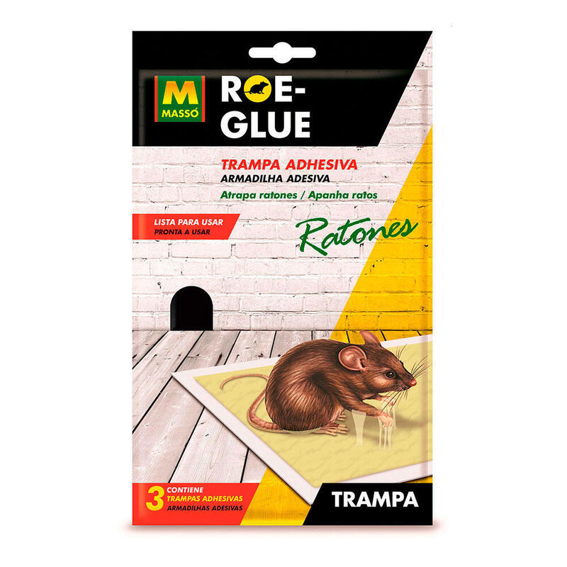 Pack De 9 Unidades - Trampa Adhesiva Para Ratones, Blister 3 Uds