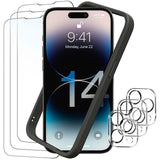 Pack De Accesorios Iphone 13 Pro Con 3 Protectores De Pantalla + 3 Protectores De Cámara + Funda Bumper