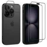 Pack De Accesorios Iphone 16 Pro Con 3 Protectores De Pantalla + 3 Protectores De Cámara + Funda Bumper