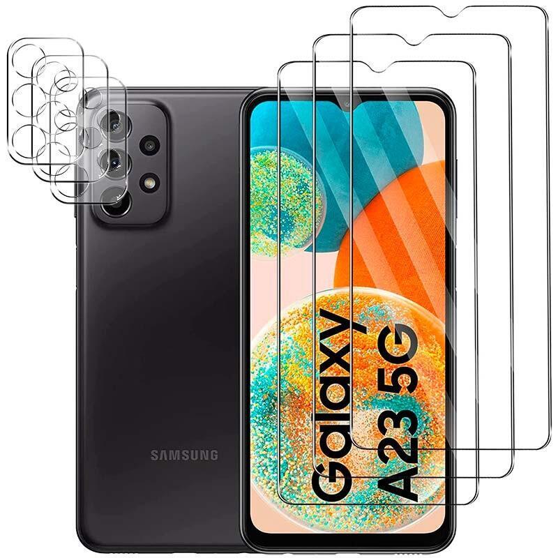 Pack De Accesorios Samsung Galaxy A23 5g A236 Con 3 Protectores De Pantalla + 3 Protectores De Cámara