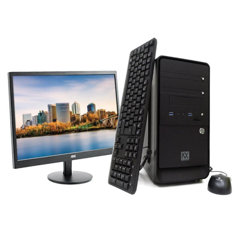 Pack Pc Para Oficina I5 Gen10 Completo Más Monitor Aoc M247swh 23.6" Fhd