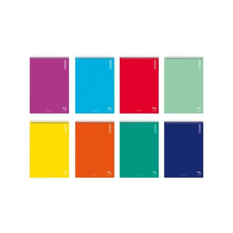 Pacsa Block Basic 80 Hojas 4x4 Tapas Cartón Cuarto 60gr Colores Surtido -10u-