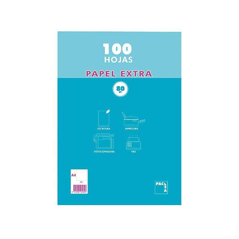 Pacsa Paquete De Papel De 100 Hojas Retractilado 4x4 A4 80 Gr