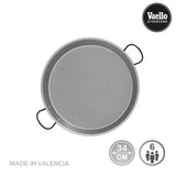 Paellera Acero Pulido Para Induccion Y Vitroceramica Ø34cm (6 Personas). Vaello