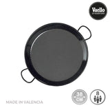 Paellera Esmaltada Para Induccion Y Vitroceramica Ø38cm (8 Personas). Vaello