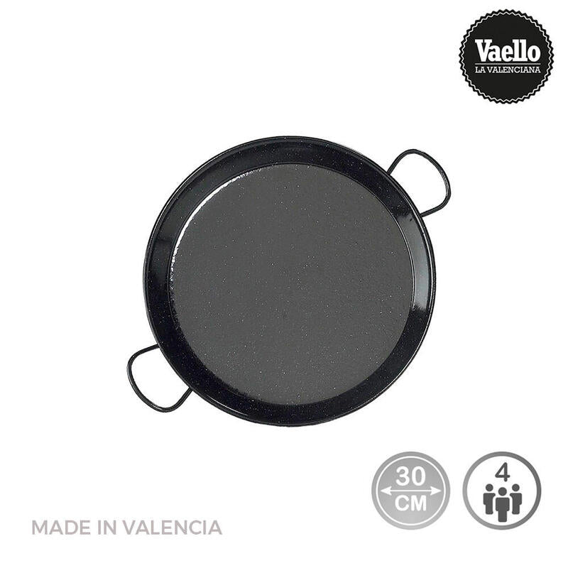 Paellera Tradicional Acero Esmaltado Ø30cm (4 Personas). Vaello