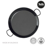 Paellera Tradicional Acero Esmaltado Ø55cm (16 Personas). Vaello