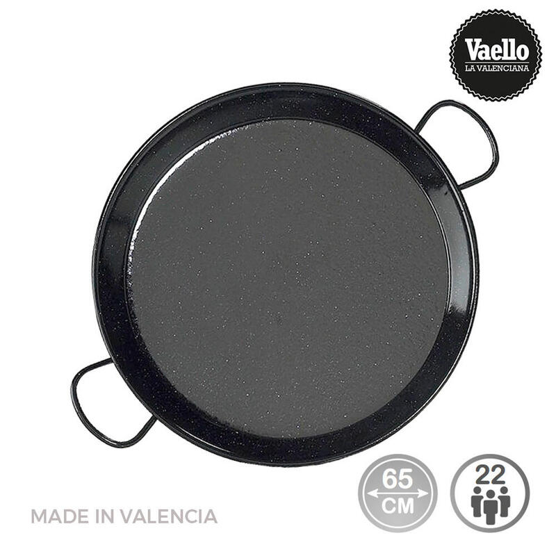 Paellera Tradicional Acero Esmaltado Ø60cm (20 Personas). Vaello