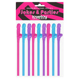 Pajitas Pene Vario Color Pack De 9
