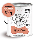 Paka Zwierzaka Pepe Roe Deer - Comida Húmeda Para Perros - 800g