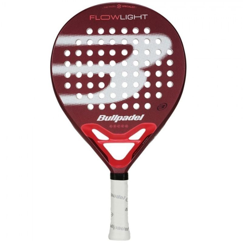 Pala De Pádel Bullpadel Flow Light 25 Blanca Y Roja