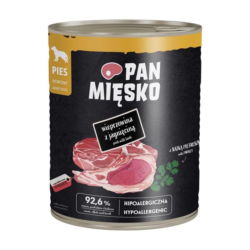 Pan Miesko Pork With Lamb - Comida Húmeda Para Perros - 800g