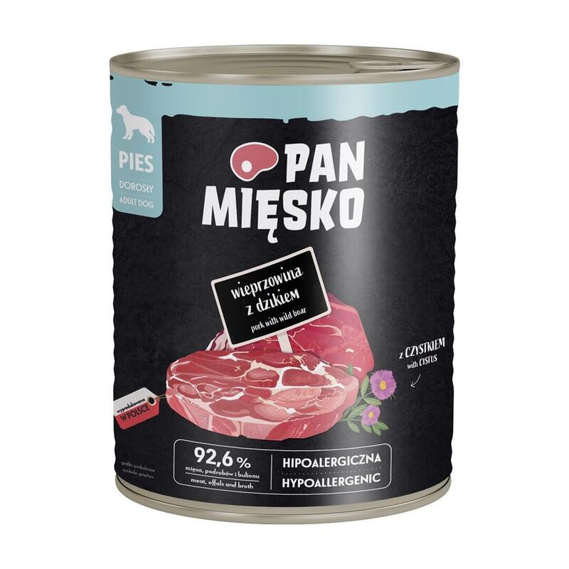 Pan Miesko Pork With Wild Boar - Comida Húmeda Para Perros - 800g