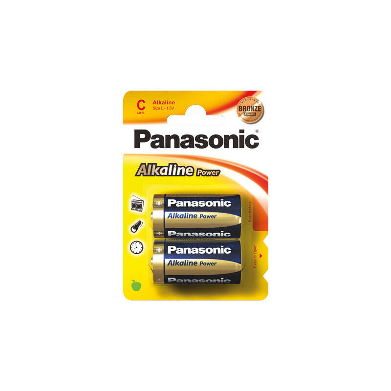 Panasonic Bronze Pila Alkalina C Lr14 Blister*2