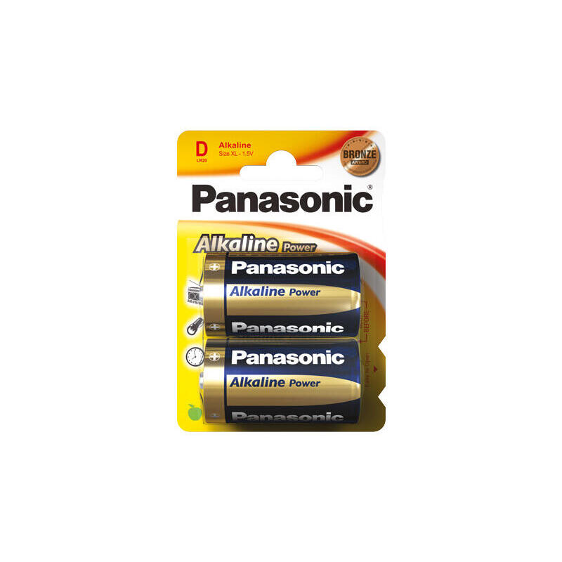 Panasonic Bronze Pila Alkalina D Lr20 Blister*2
