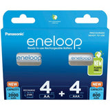Panasonic Eneloop Combipack 4xaa + 4xaaa Bk-Kjmcde44e