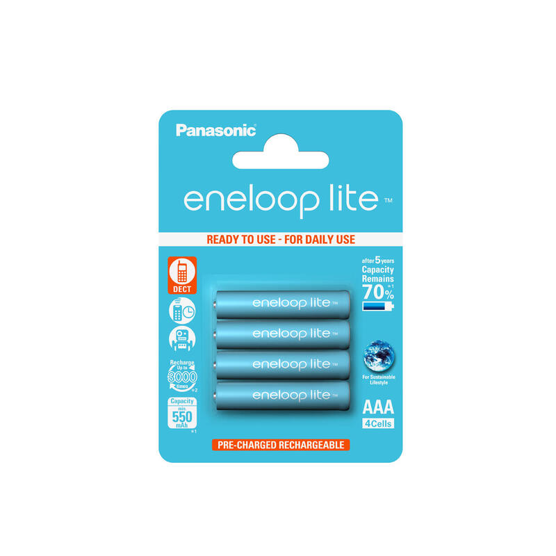 Panasonic Eneloop Lite Hr03 Aaa 550mah Blister*4