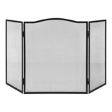 Pantalla Chimenea Plegable, Color Negro, 101 X 61 Cm