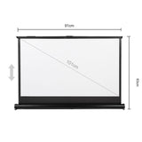 Pantalla De Proyección Portátil Maclean Compact 40 16:9 Independiente Oficina Cine Blanco Mate Hogar