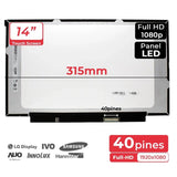 Pantalla Led 14" Para Portátil B140hak03.3 Táctil