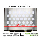 Pantalla Led 14" Para Portátil Tv140wtm Nh0 2160x1440 30 Pines