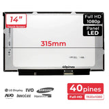 Pantalla Led 14" Para Portátil B140Hak03.3 Táctil