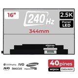 Pantalla Led De 16" Para Portátil Ne160Qdm-Nzb V8.0 240Hz