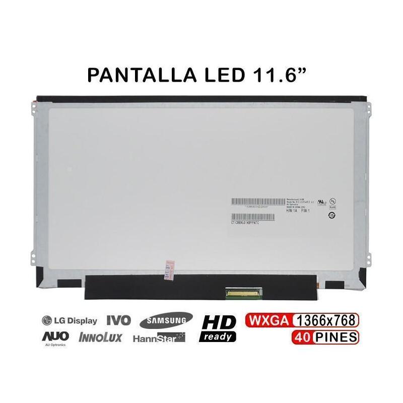 Pantalla Led De 11,6"  Para Portátil Lp116wh2 Tlc1 N116bge-L41 Rev. C1