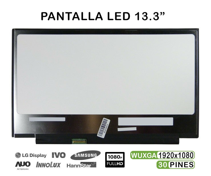 Pantalla Led De 13.3" Para Portátil G33C0009K110 Fhd Ips 30 Pines