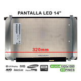 Pantalla Led De 14" Para Portátil B140hak01.0