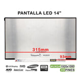 Pantalla Led De 14" Para Portátil N140hce En2 Rev.C4 Fhd 30 Pines